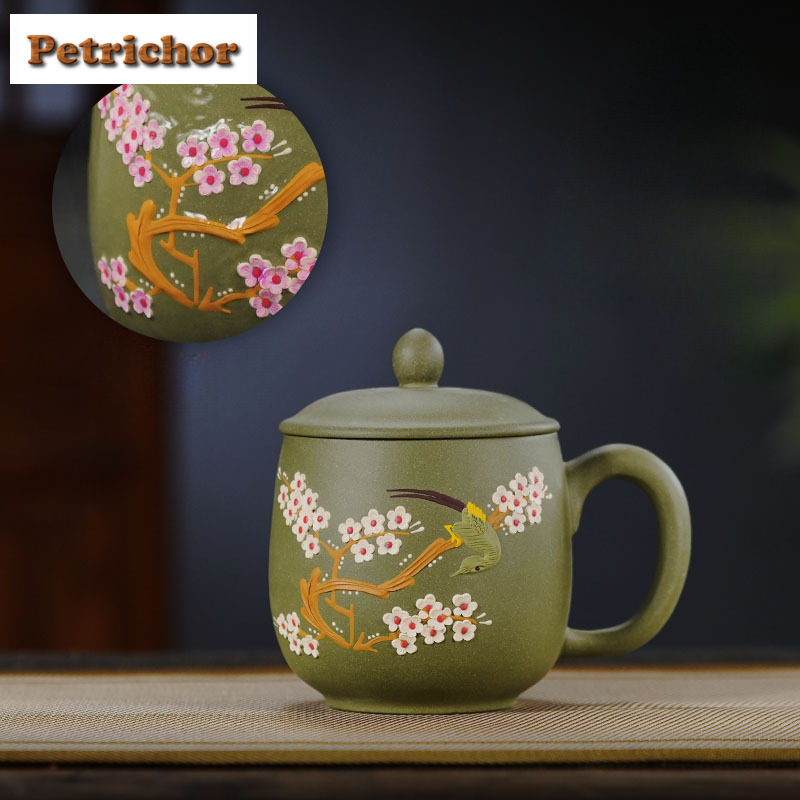 Coffee Tea Drawing - 400ml 이싱 자주토 그림 그리기 자두꽃