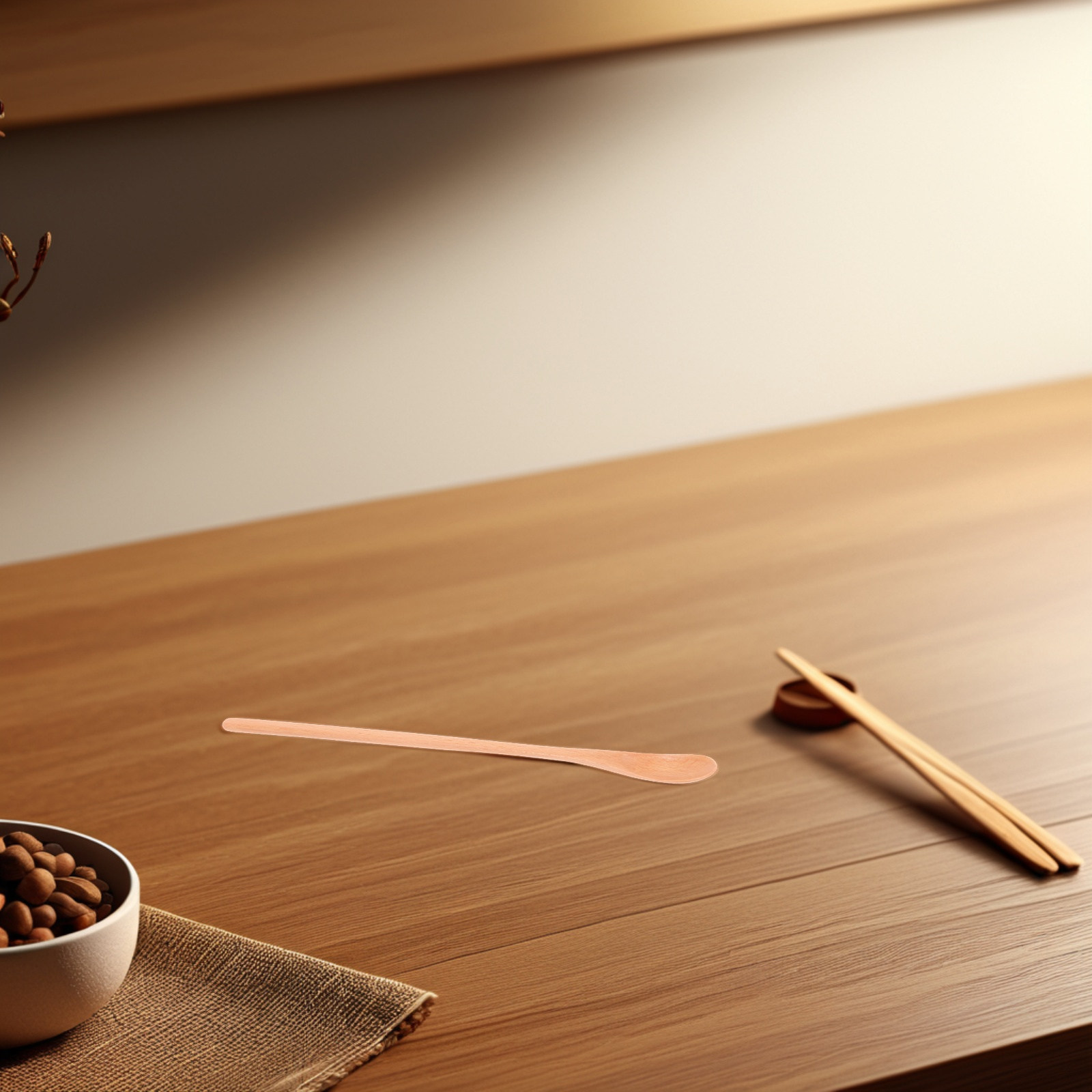 Tea Coffee Utensils - 2Pcs 긴 손잡이 나무 꿀 스푼