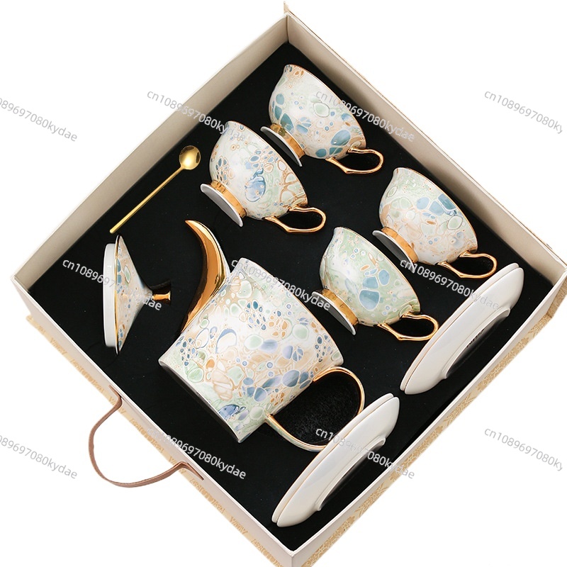Tea And Coffee Kettle - 커피잔 세라믹 주전자 꽃무늬 찻주전자 컵
