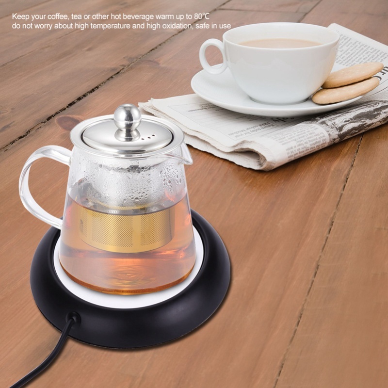 Coffee Tea Warmer - USB 우드 그레인 컵 워머 머그