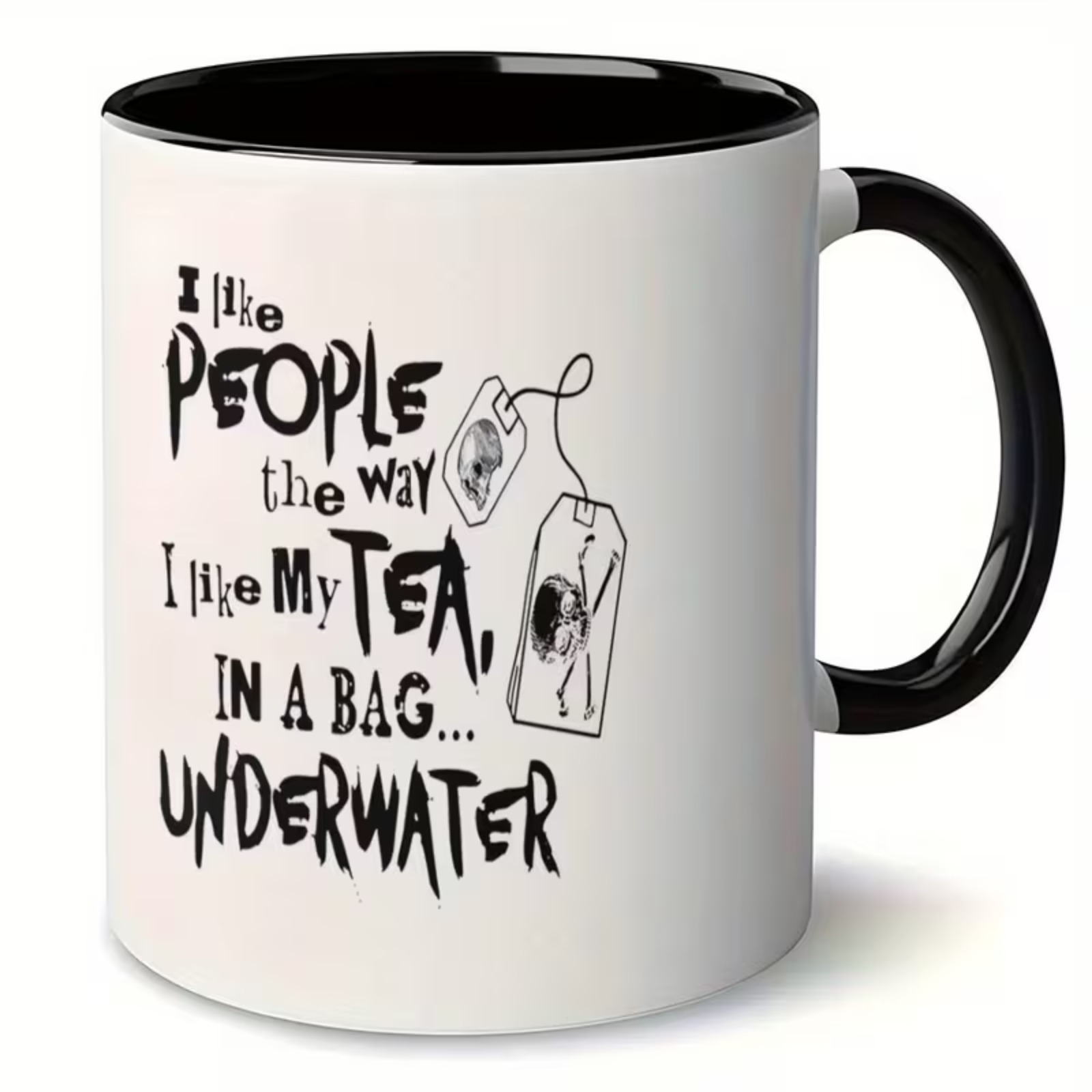 Coffee Like Tea Bags - 재미있는 해골 고딕 커피 머그컵, 나는