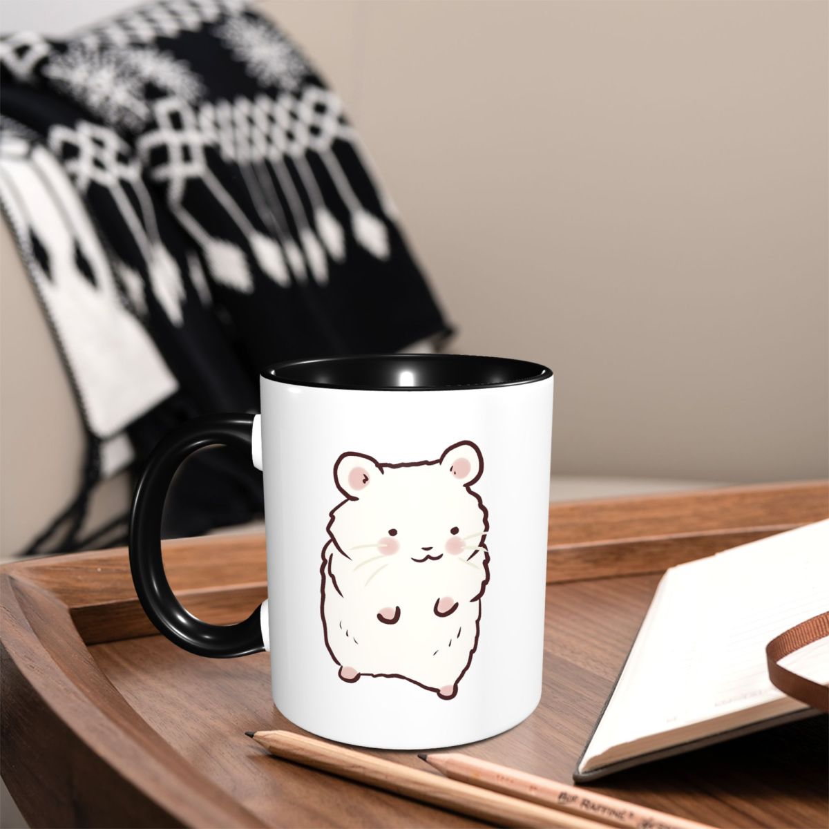 Coffee Tea Drawing - 귀여운 햄스터 그림 머그잔 재미있는 세라믹