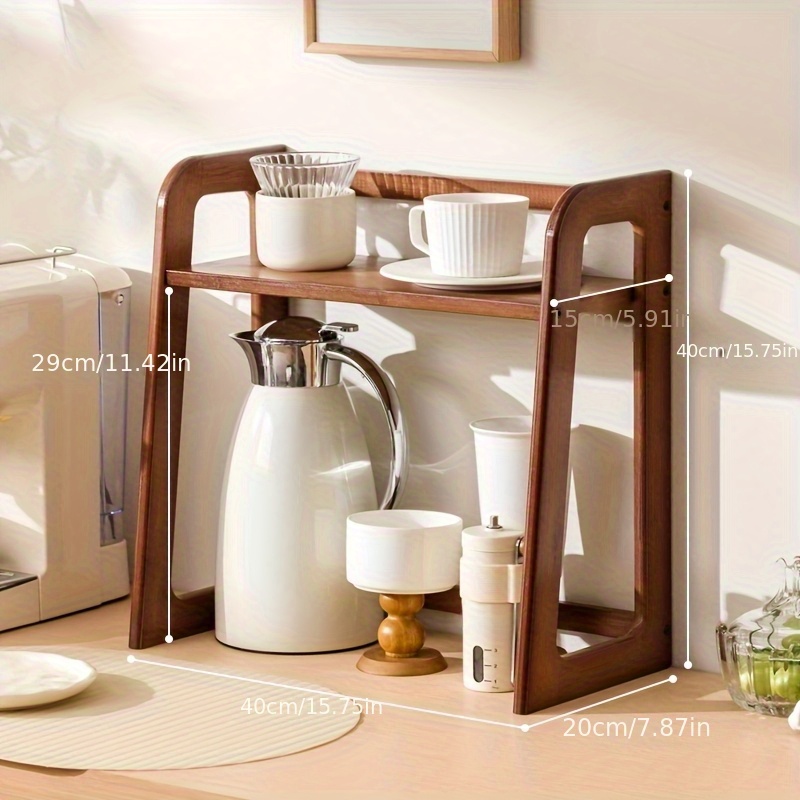 Tea Coffee Utensils - 컵홀더 수납 랙 데스크탑 이중 커피잔