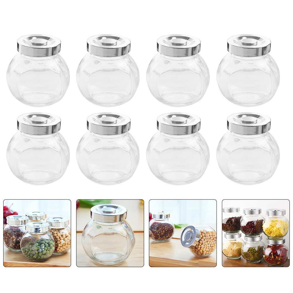 Coffee And Tea Glass - 8개입 경량 휴대용 유리 보관 용기,
