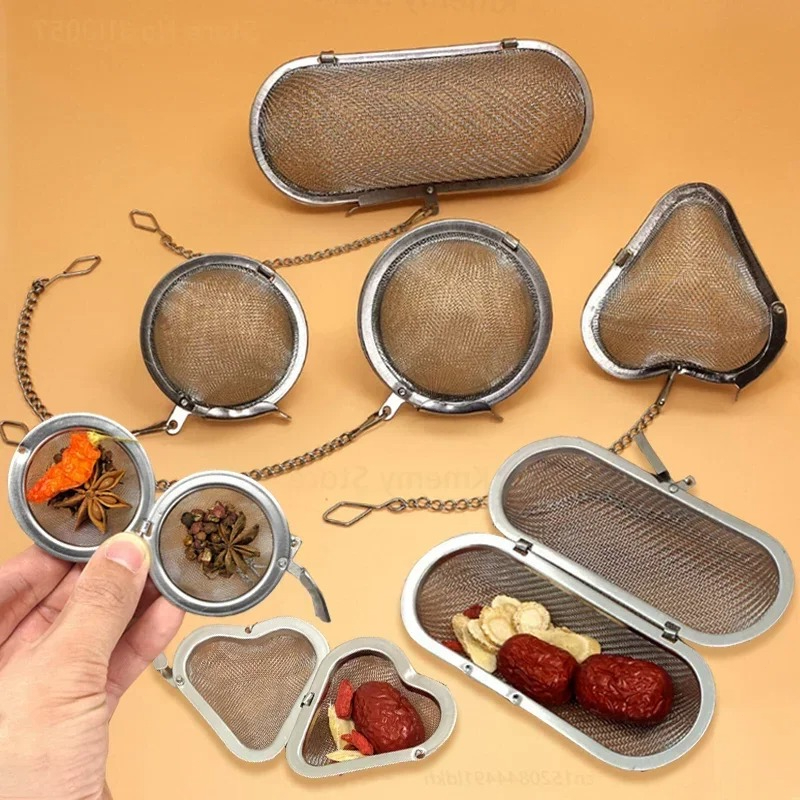 Coffee Tea Infuser - 스테인리스 스틸 타원형 하트 구슬 모양