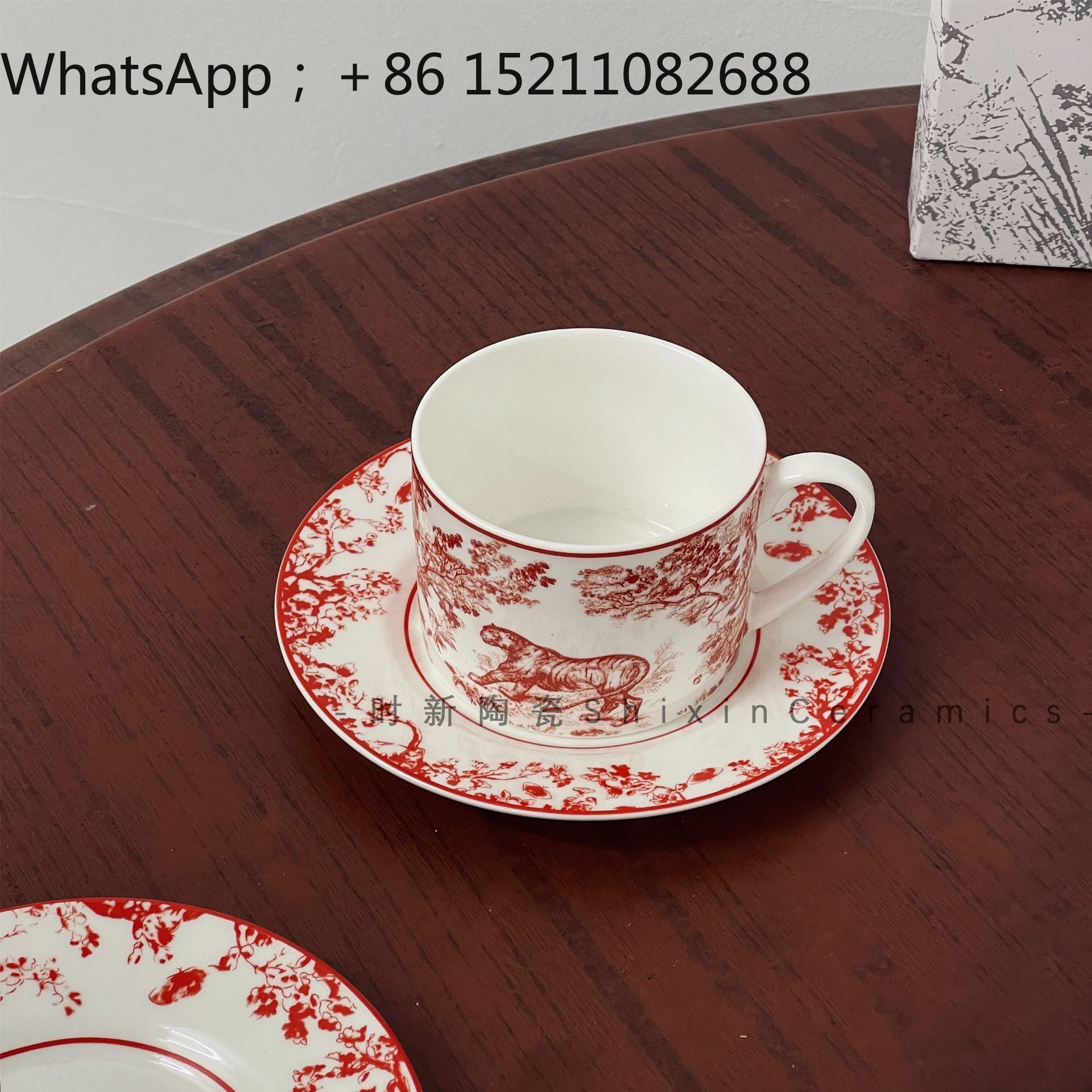 LLY 레드 앤 블루 그레이 동물 그림 본차이나 커피  - Coffee Tea Picture 리뷰 및 가격