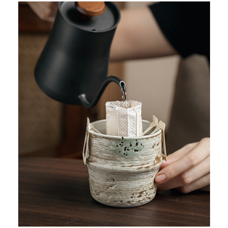 일본식 거친 세라믹 커피 컵, 빈티지 오래된 조롱박 컵 - Coffee Tea Japan 리뷰 및 가격
