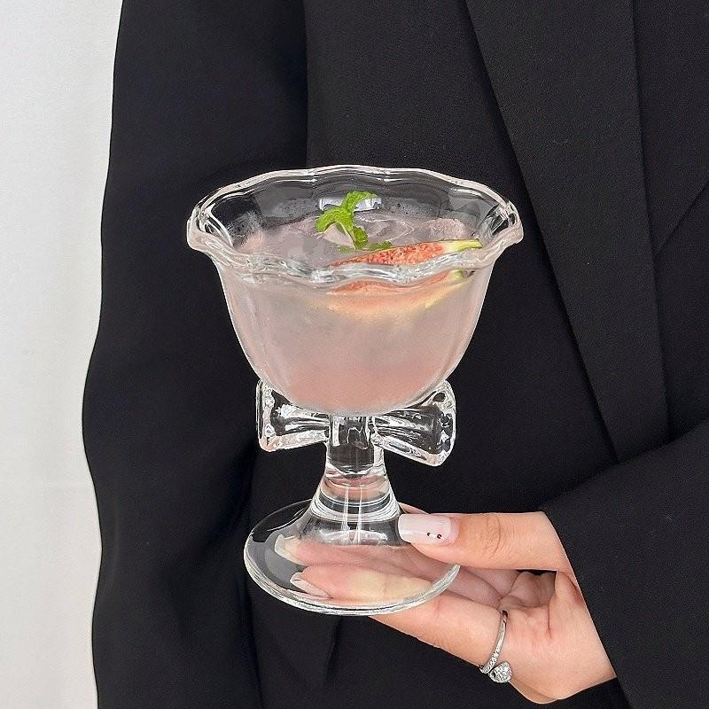 새로운 리본 유리컵 귀여운 물컵 만화 리본 유리컵 줄무 - Coffee And Tea Glass 리뷰 및 가격