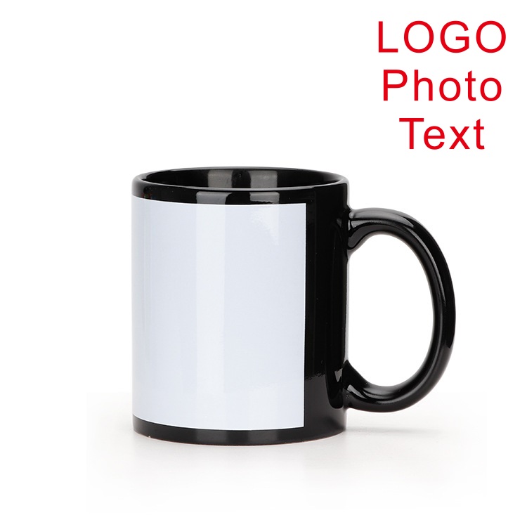 블랙 컵 DIY 로고 세라믹 350ML 머그잔 사용자  - Coffee Tea Picture 리뷰 및 가격
