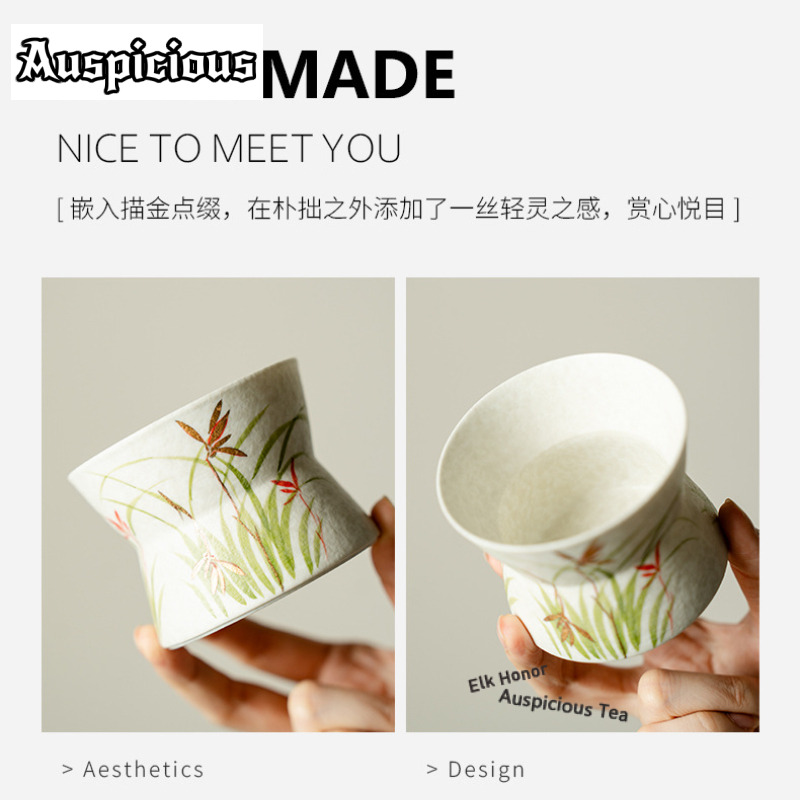 180ml 금색 그림 손으로 그린 난초 무늬 커피 머그 - Coffee Tea Drawing 리뷰 및 가격