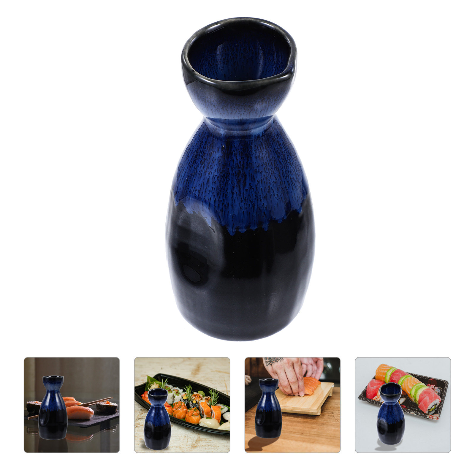 일본 스타일의 파란색 도자기 와인 포트, 사케, 차,  - Coffee Tea Bottle 리뷰 및 가격