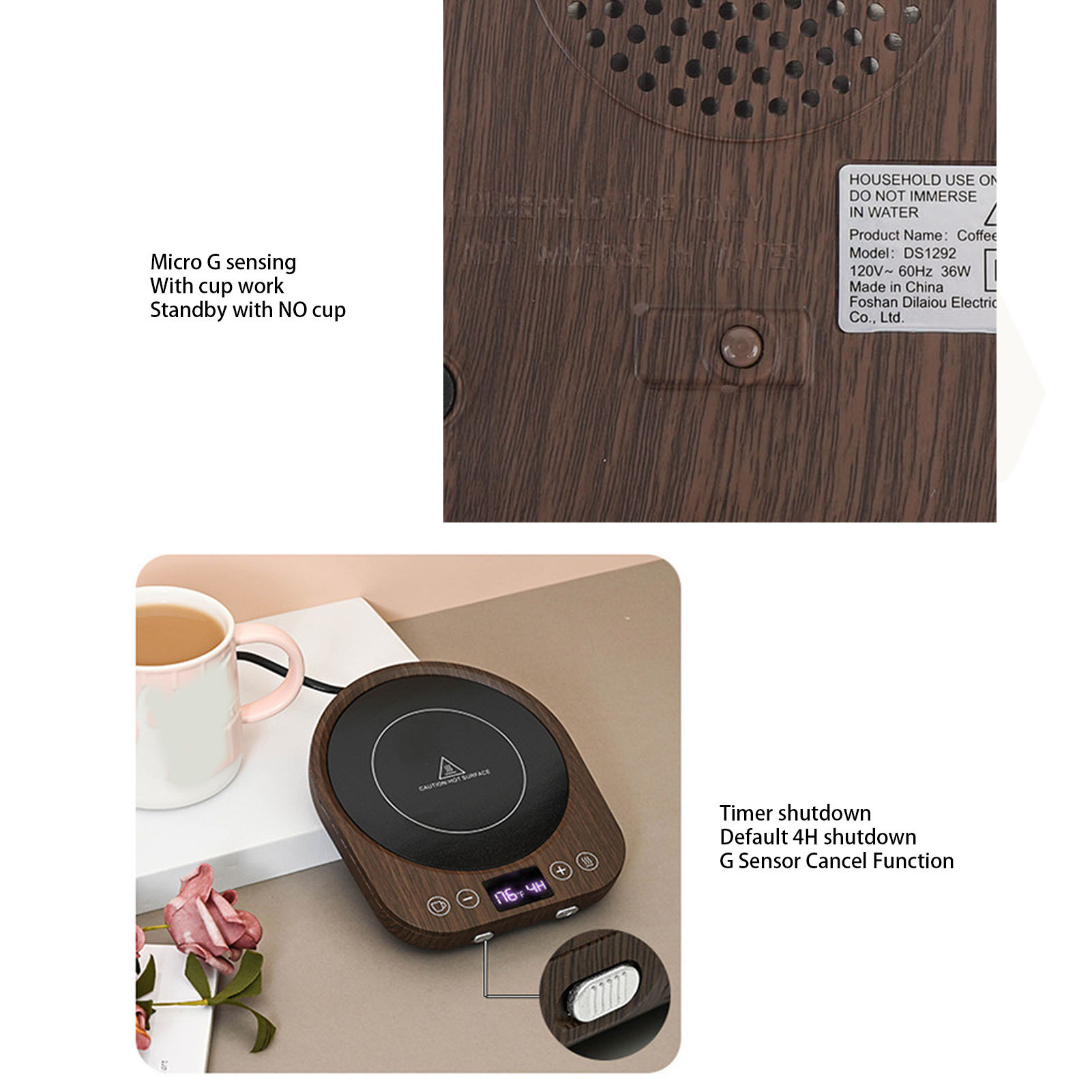 머그 워머 36W 빠른 가열 3단계 온도 설정 1-9시 - Coffee Tea Warmer 리뷰 및 가격