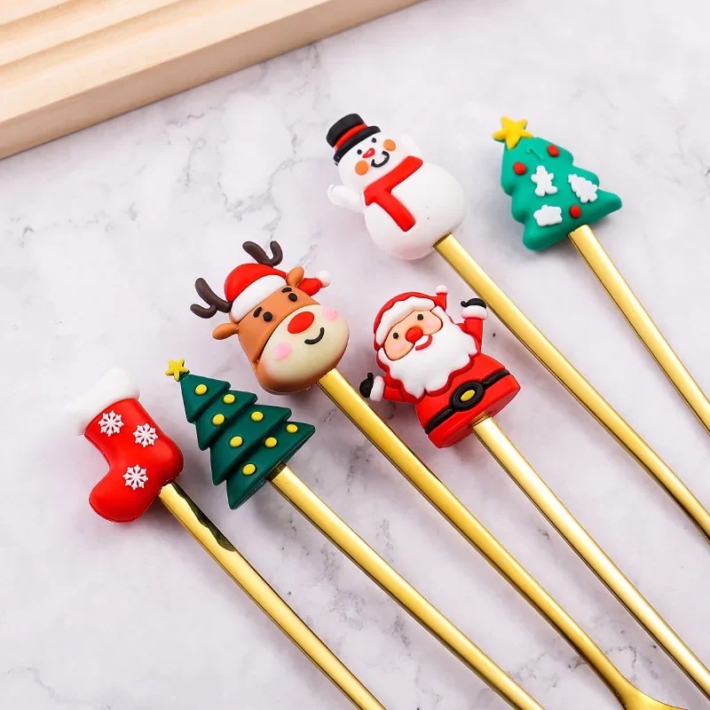 스테인레스 스틸 크리스마스 스푼 포크 세트 (커피, 차 - Tea Coffee Utensils 리뷰 및 가격