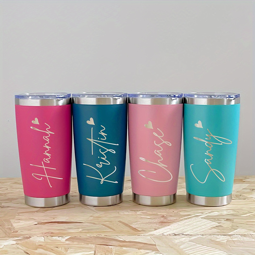 맞춤 이름 각인 20온스 스테인리스 스틸 텀블러, 하트 - Coffee Tea Warmer 리뷰 및 가격