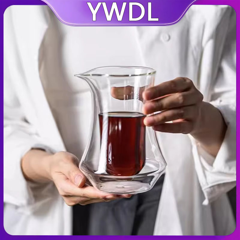 YWDL 300ml 이중 유리 커피 쉐어링 포트 투명한 - Coffee And Tea Glass 리뷰 및 가격