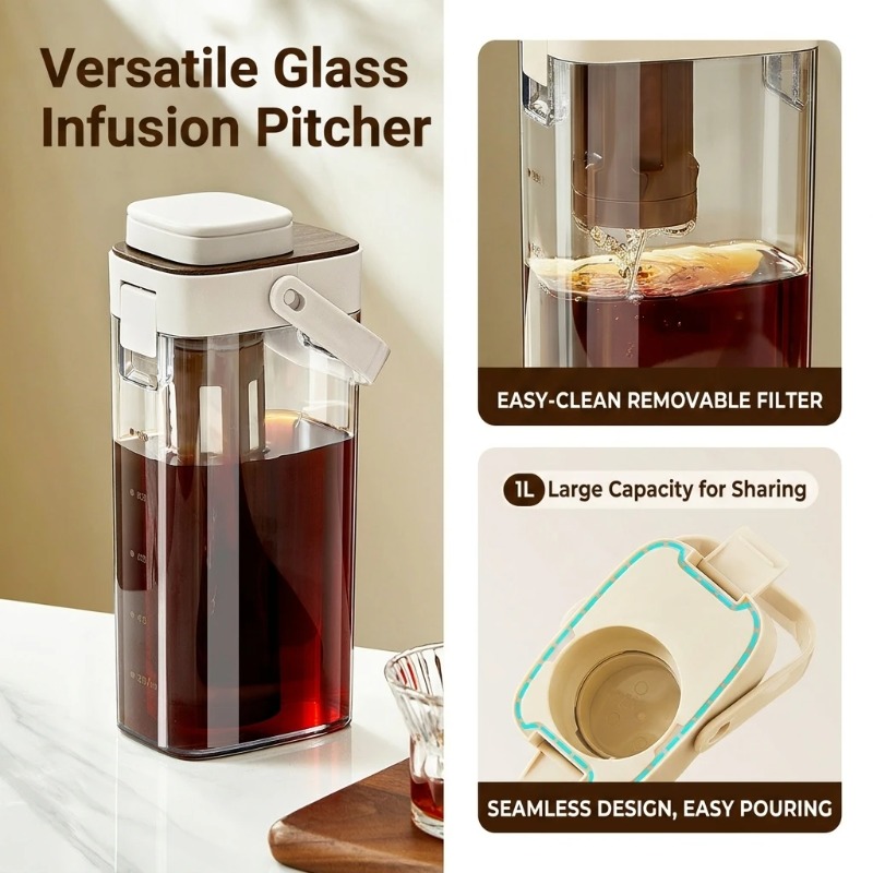콜드브루 커피 피처, 새지 않는 밀폐형 아이스 커피 메 - Coffee Tea Infuser 리뷰 및 가격