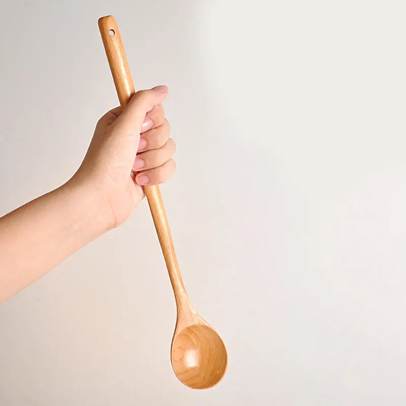 1pcs 나무 숟가락 식기류 주방 조리기구 도구 수프  - Tea Coffee Utensils 리뷰 및 가격