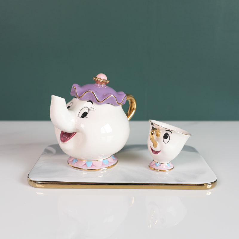 뜨거운 차 주전자 만화 미녀와 야수 커피 포트 머그컵  - Coffee Tea Box 리뷰 및 가격