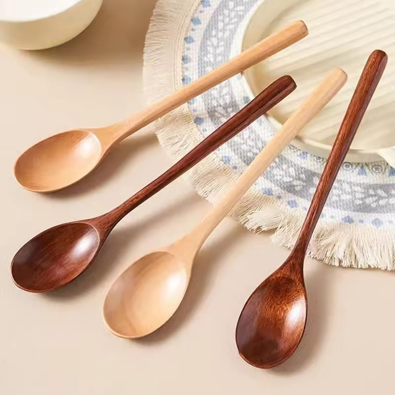 6pcs 나무 숟가락 식기 주방 조리기구 도구 수프 차 - Tea Coffee Utensils 리뷰 및 가격