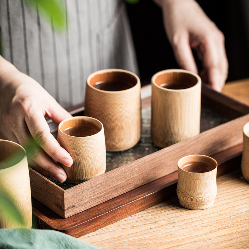 대나무 수제 나무 컵, 천연 조각 물컵, 차 맥주, 커 - Coffee Tea Japan 리뷰 및 가격