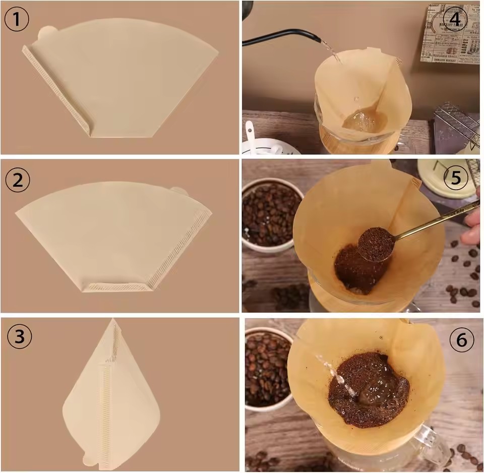 50개/세트 로그펄프 종이 커피 필터 커피 추출 필터  - Coffee Tea Infuser 리뷰 및 가격