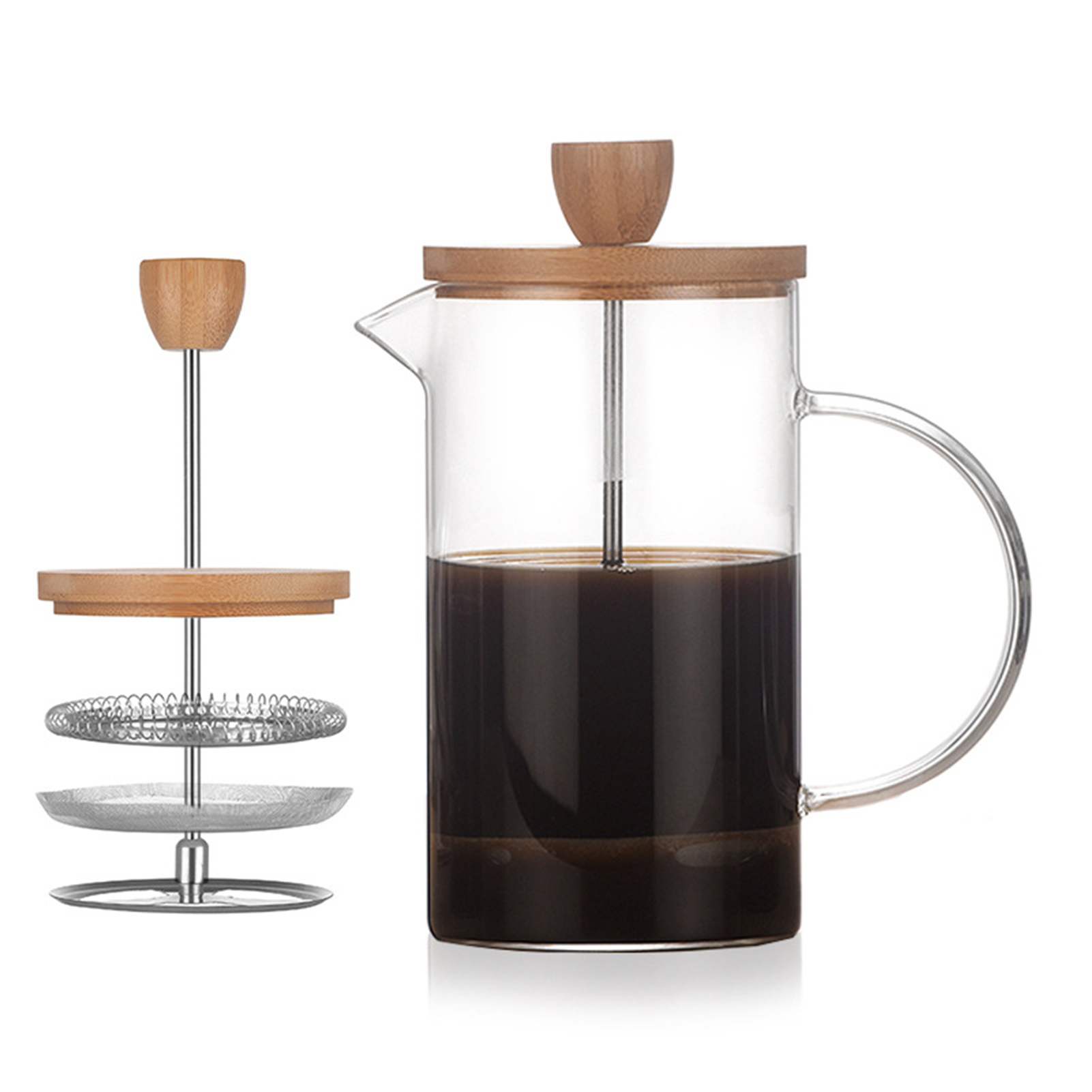 다용도 홈 프렌치 필터 프레스 포트 다기능 커피 및 차 - Coffee And Tea Glass 리뷰 및 가격