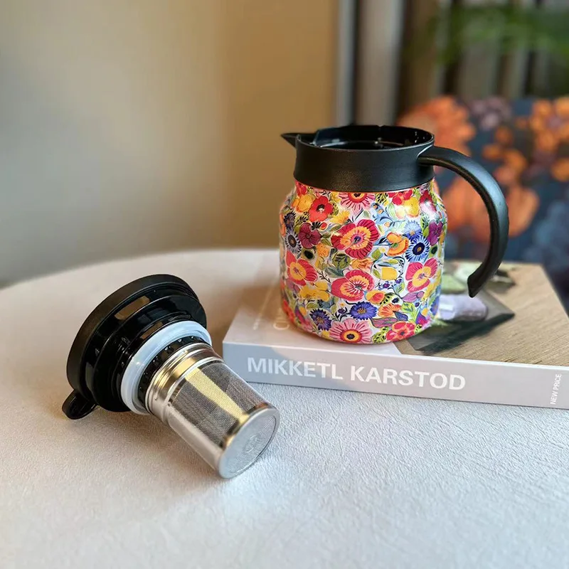 316 스테인리스 스틸 보온병 800ml 커피포트 꽃무 - Coffee Tea Infuser 리뷰 및 가격