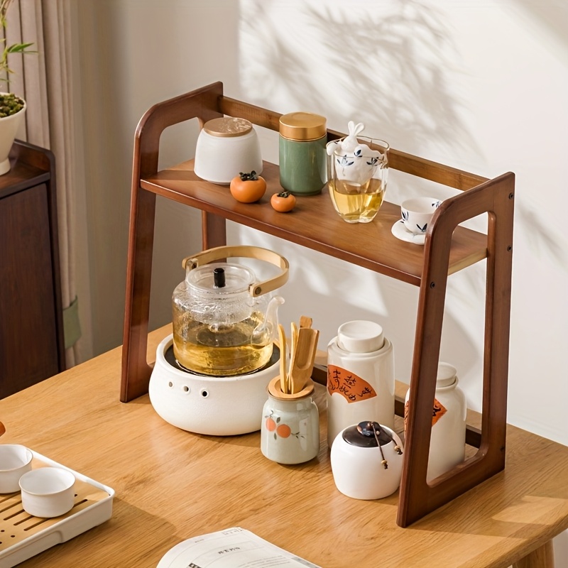 컵홀더 수납 랙 데스크탑 이중 커피잔 티 세트 수납 컵 - Tea Coffee Utensils 리뷰 및 가격