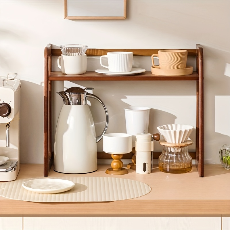 컵홀더 수납 랙 데스크탑 이중 커피잔 티 세트 수납 컵 - Tea Coffee Utensils 리뷰 및 가격