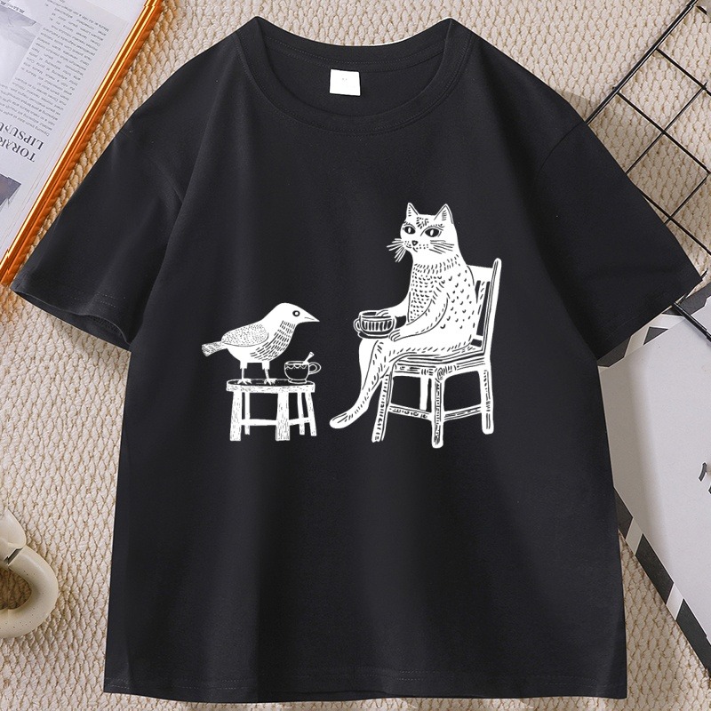 친구와 함께하는 커피와 차 그래픽 티셔츠 여성 재미있는 - Coffee Tea Drawing 리뷰 및 가격