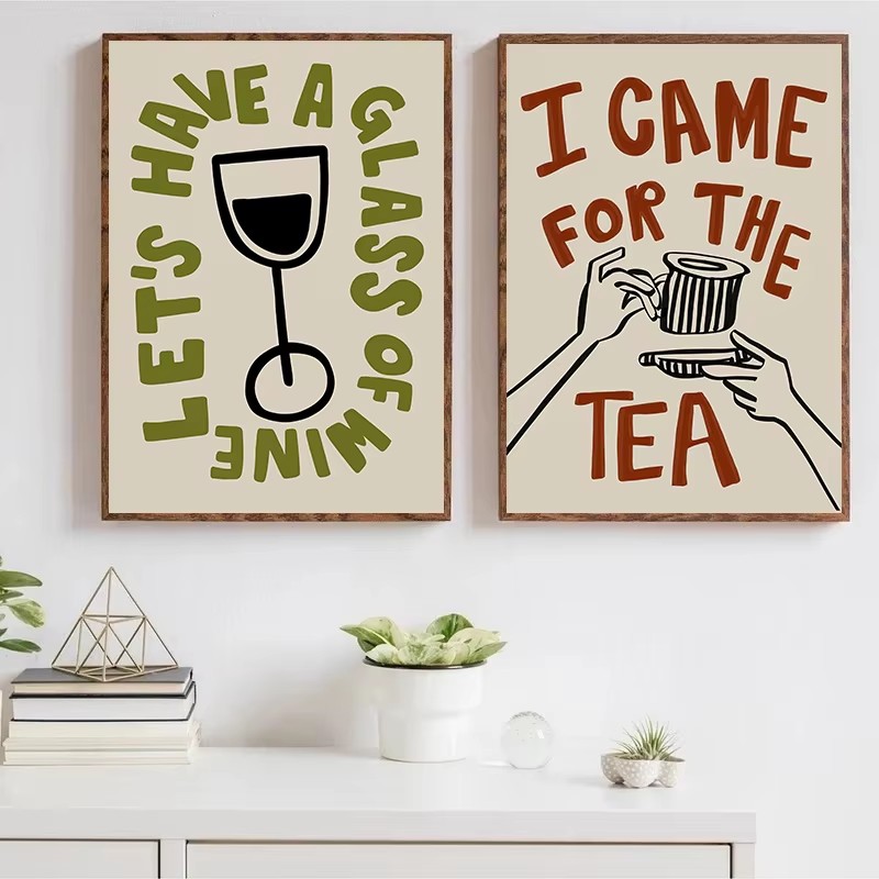 추상 커피 오후 차 크로와상 다채로운 커피 컵 레트로  - Coffee Tea Picture 리뷰 및 가격